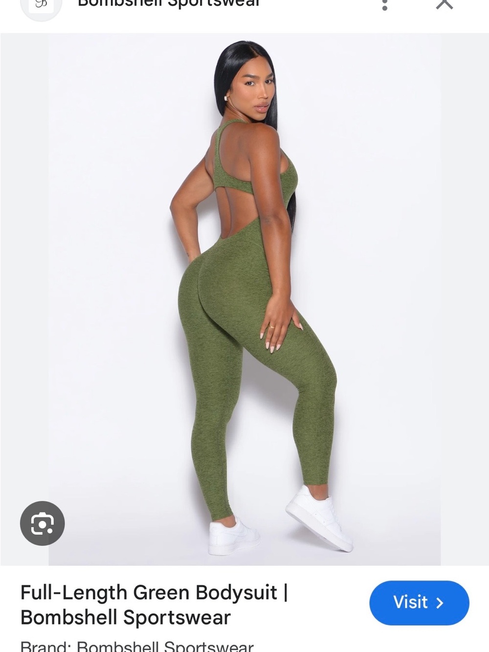 Bombshell Sportswear Olive Green Seamless Racerback Jumpsuit